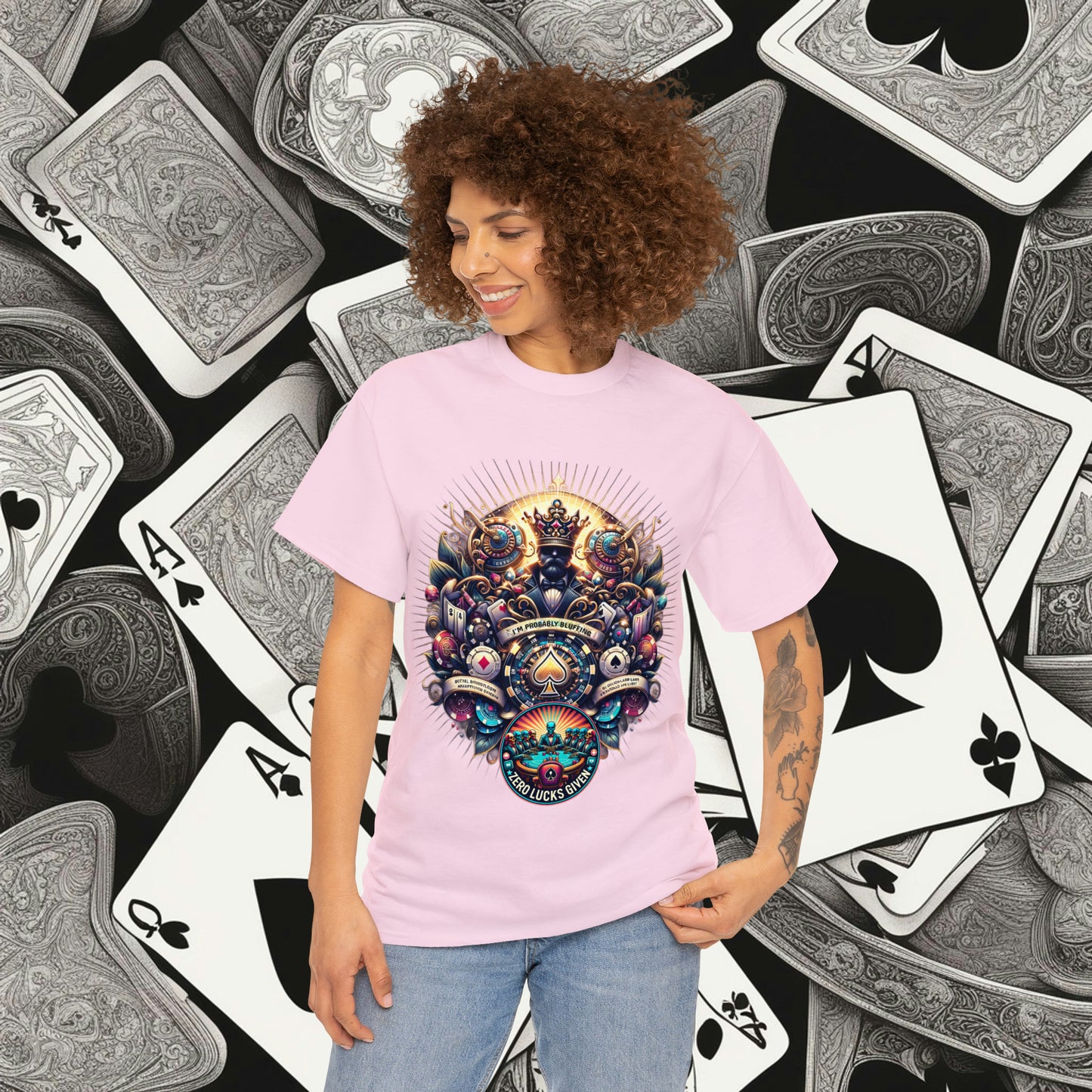 I'm Probably Bluffing unisex heavy cotton tee Poker Apparel