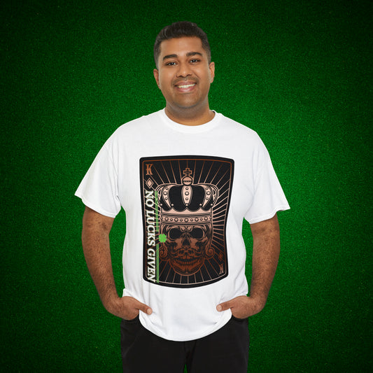 No Lucks Given Royal Skull King of Diamonds Copper Poker T-Shirt Must have Good Luck All-in