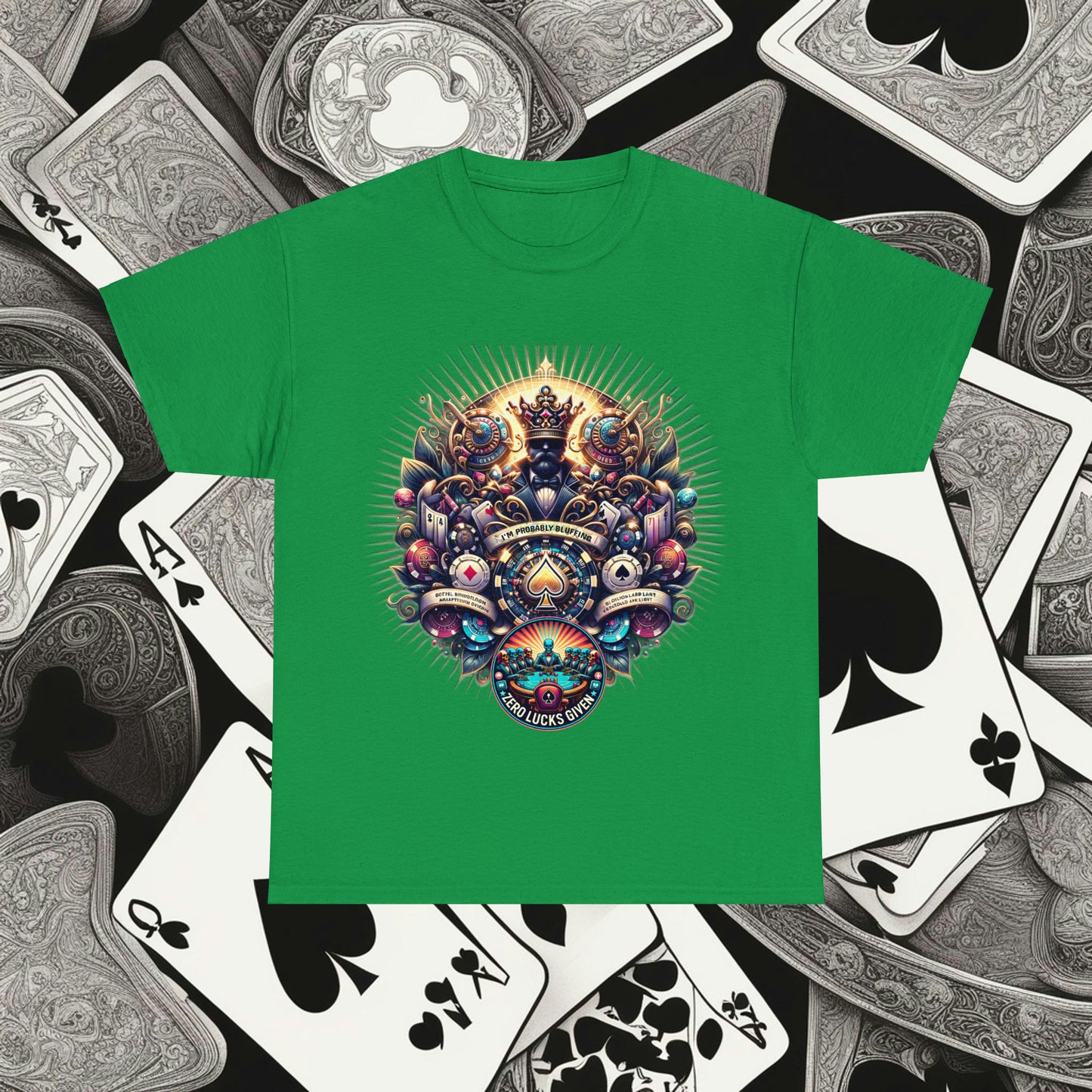 I'm Probably Bluffing unisex heavy cotton tee Poker Apparel