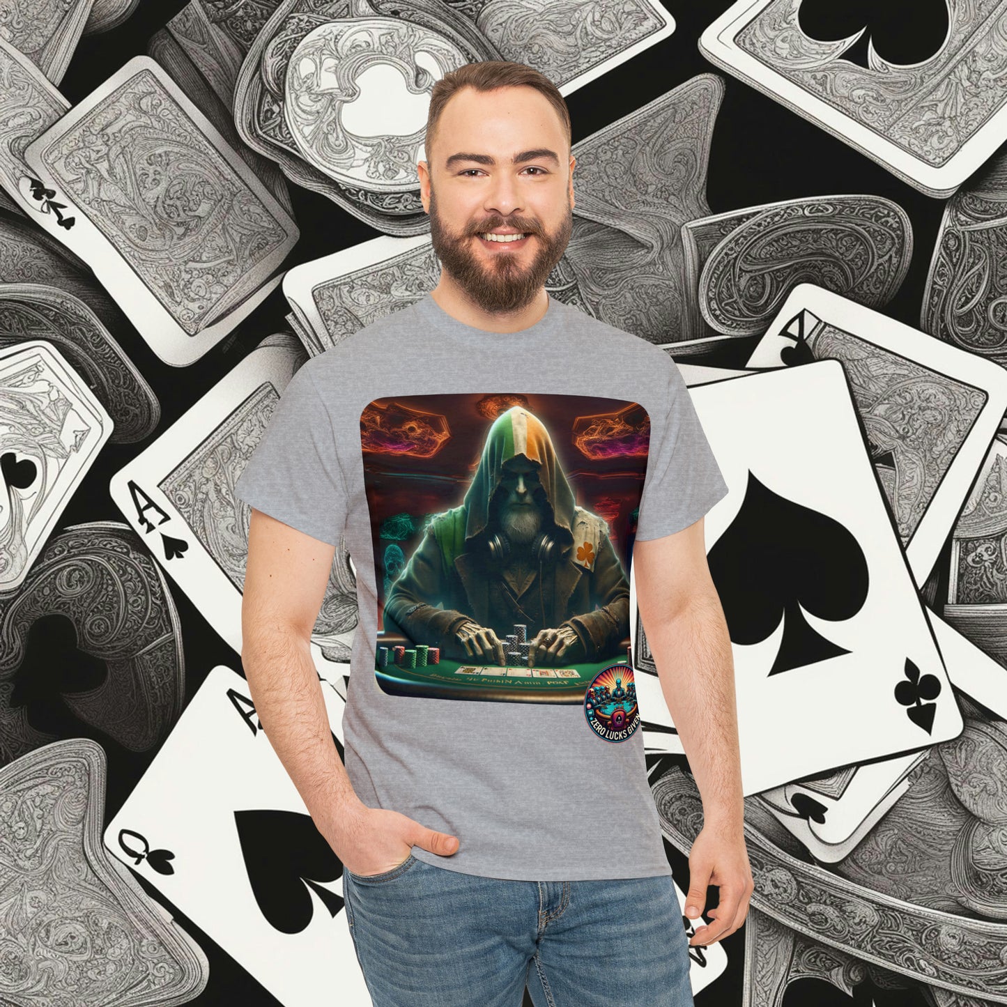 Irish Poker Player Celtic unisex heavy cotton tee Poker Apparel