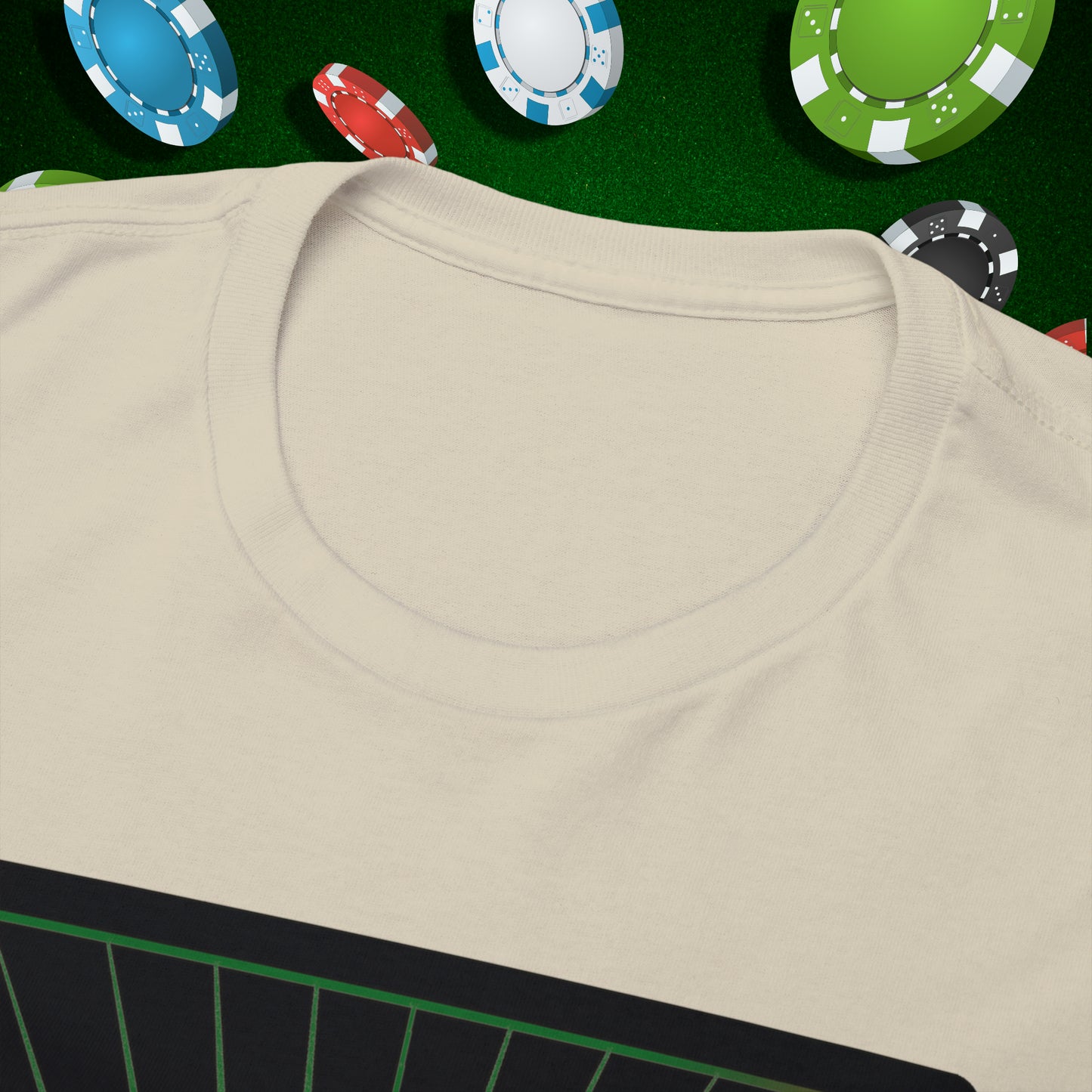 No Lucks Given Ace of Hearts card with two big axes Green Red Poker T-Shirt Must have Good Luck All-in