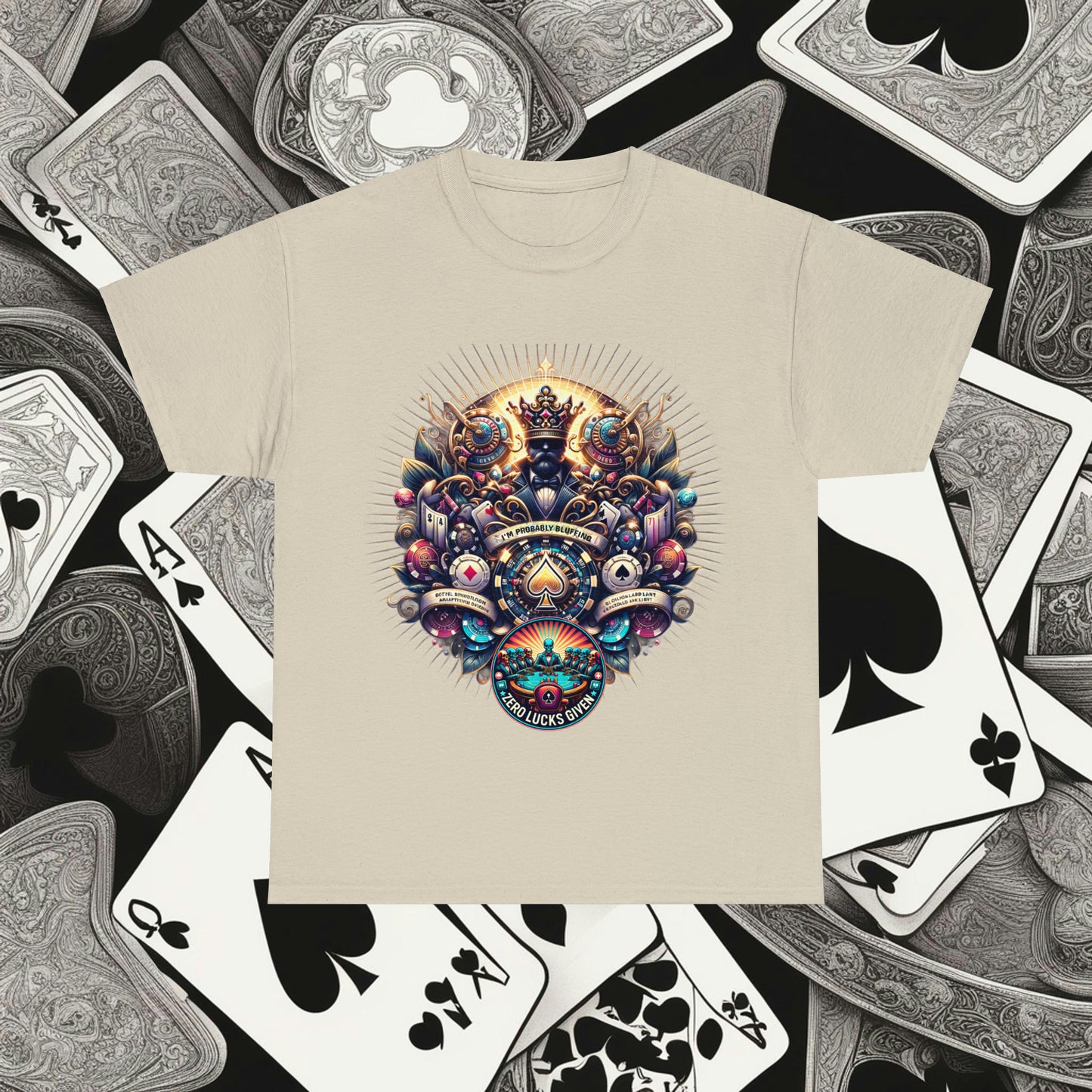 I'm Probably Bluffing unisex heavy cotton tee Poker Apparel