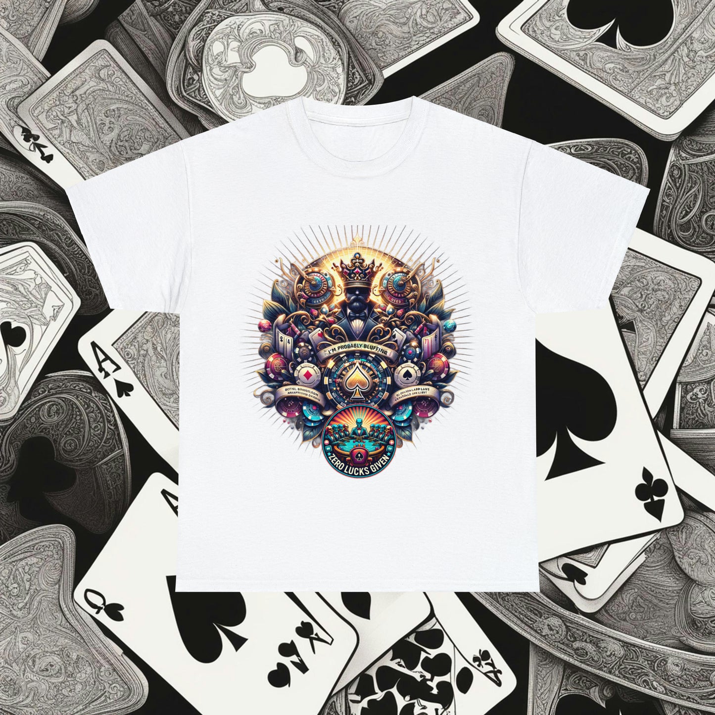 I'm Probably Bluffing unisex heavy cotton tee Poker Apparel