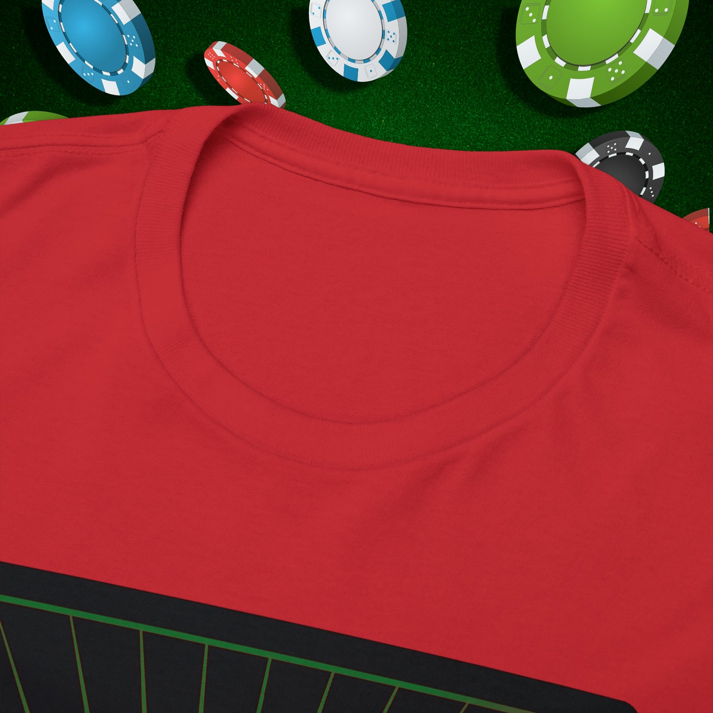 No Lucks Given Ace of Hearts card with two big axes Green Red Poker T-Shirt Must have Good Luck All-in