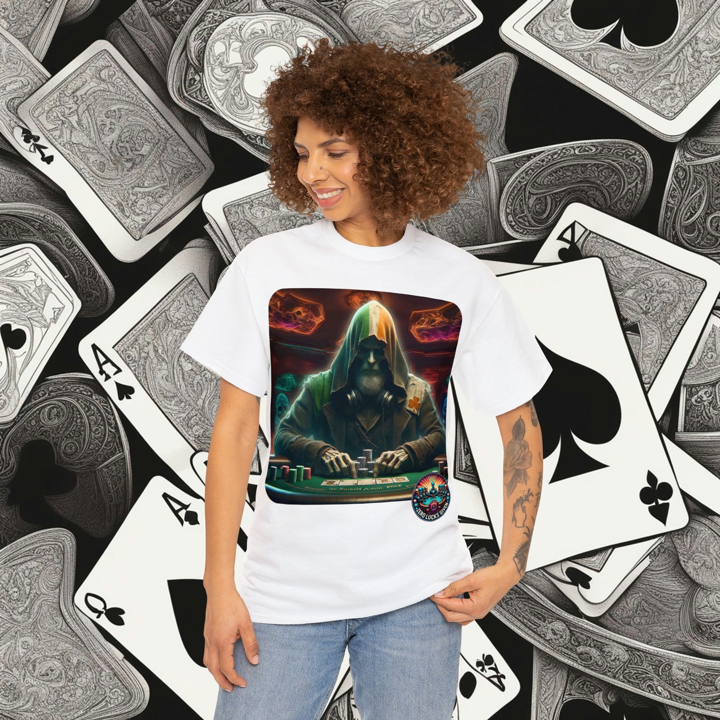 Irish Poker Player Celtic unisex heavy cotton tee Poker Apparel