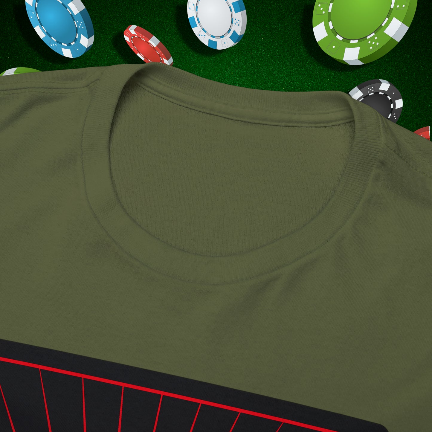 No Lucks Given Ace of Clubs card with two big axes Red Green Poker T-Shirt Must have Good Luck All-in