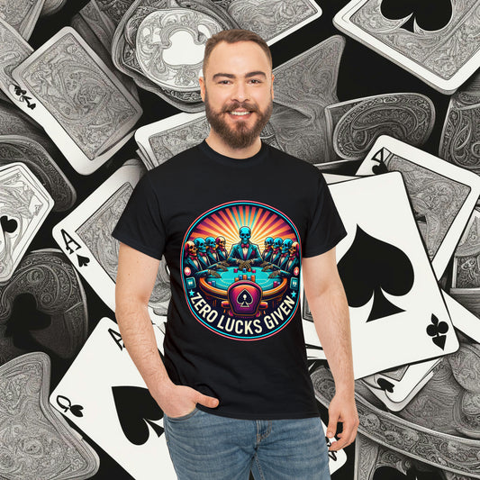 Zero Lucks Given unisex heavy cotton tee Poker Apparel