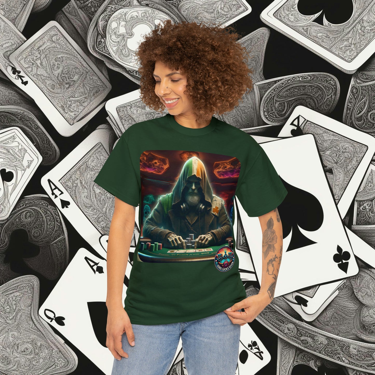 Irish Poker Player Celtic unisex heavy cotton tee Poker Apparel