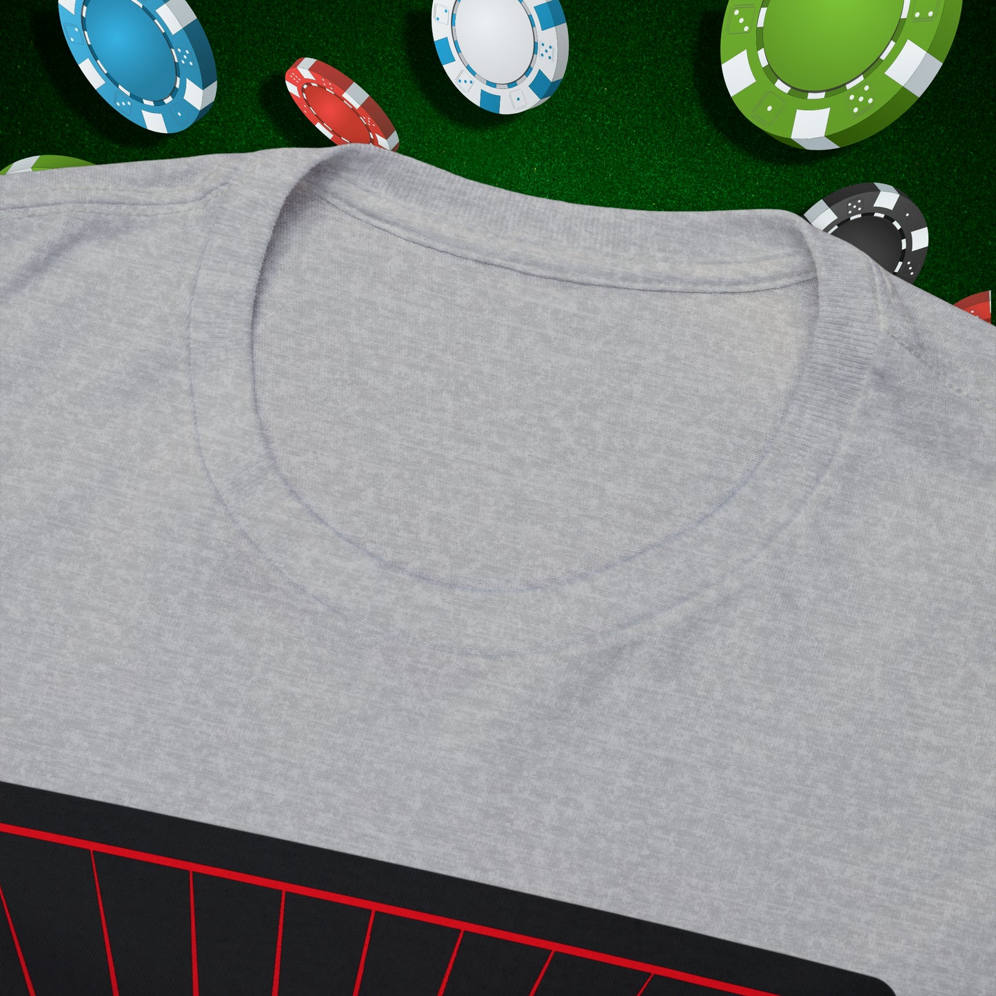 No Lucks Given Ace of Clubs card with two big axes Red Green Poker T-Shirt Must have Good Luck All-in