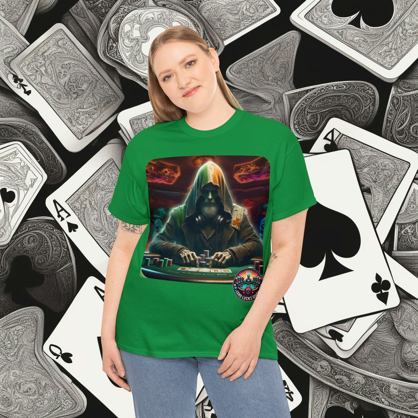 Irish Poker Player Celtic unisex heavy cotton tee Poker Apparel