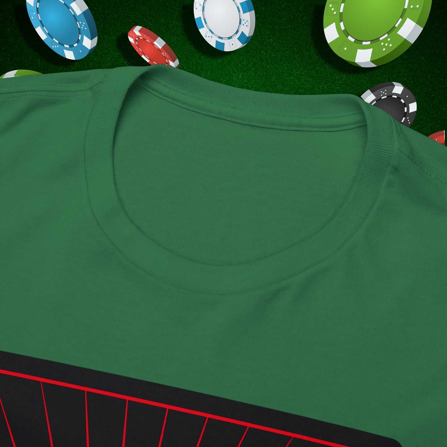 No Lucks Given Ace of Clubs card with two big axes Red Green Poker T-Shirt Must have Good Luck All-in