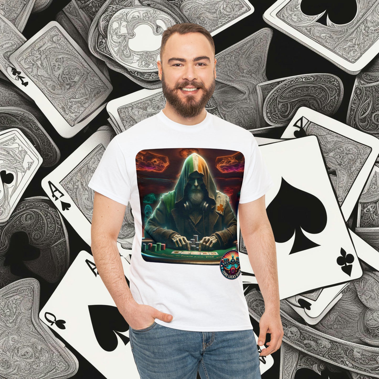 Irish Poker Player Celtic unisex heavy cotton tee Poker Apparel