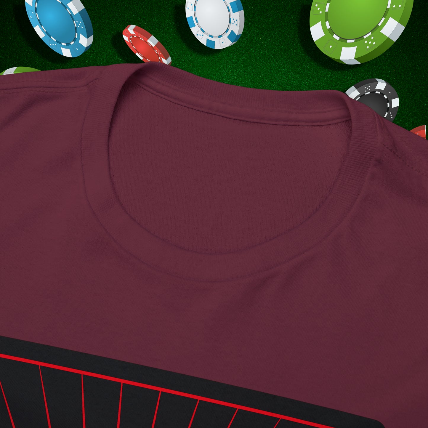 No Lucks Given Ace of Clubs card with two big axes Red Green Poker T-Shirt Must have Good Luck All-in