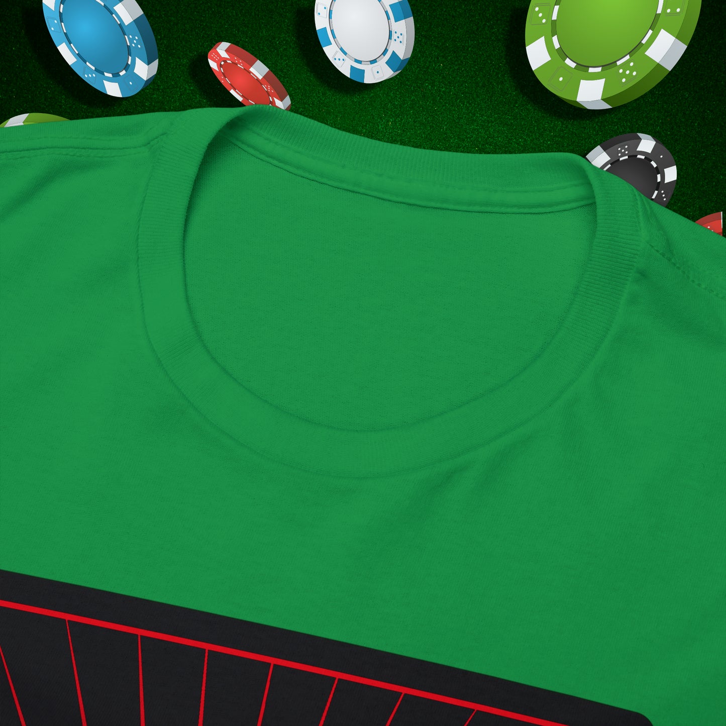 No Lucks Given Ace of Clubs card with two big axes Red Green Poker T-Shirt Must have Good Luck All-in