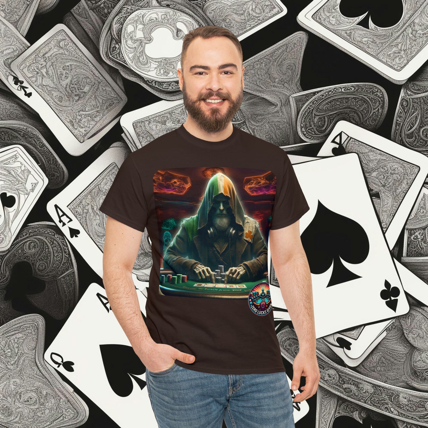 Irish Poker Player Celtic unisex heavy cotton tee Poker Apparel