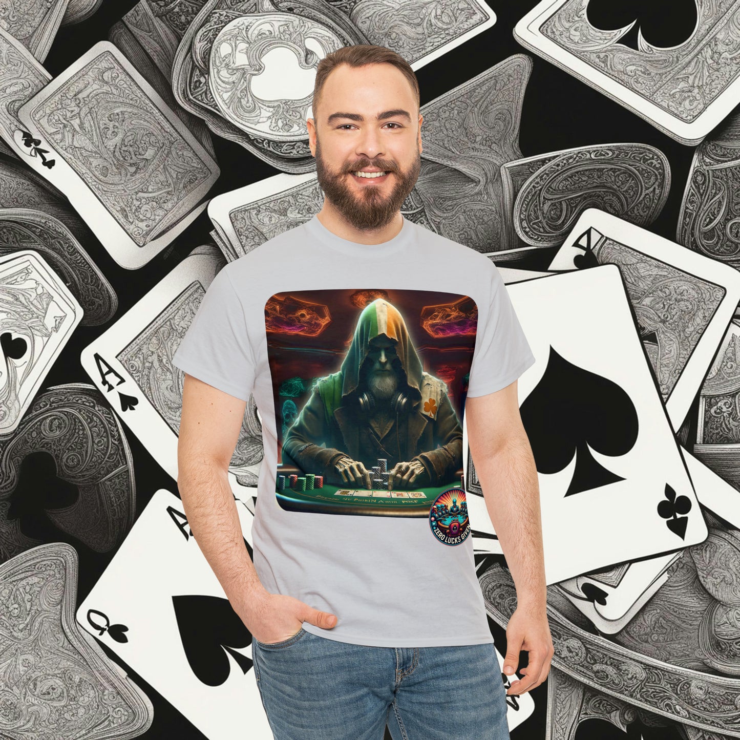 Irish Poker Player Celtic unisex heavy cotton tee Poker Apparel