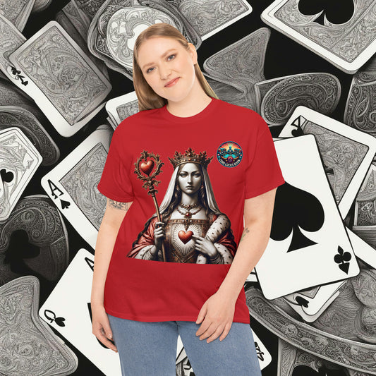 Queen of Hearts Gothic unisex heavy cotton tee Poker Apparel