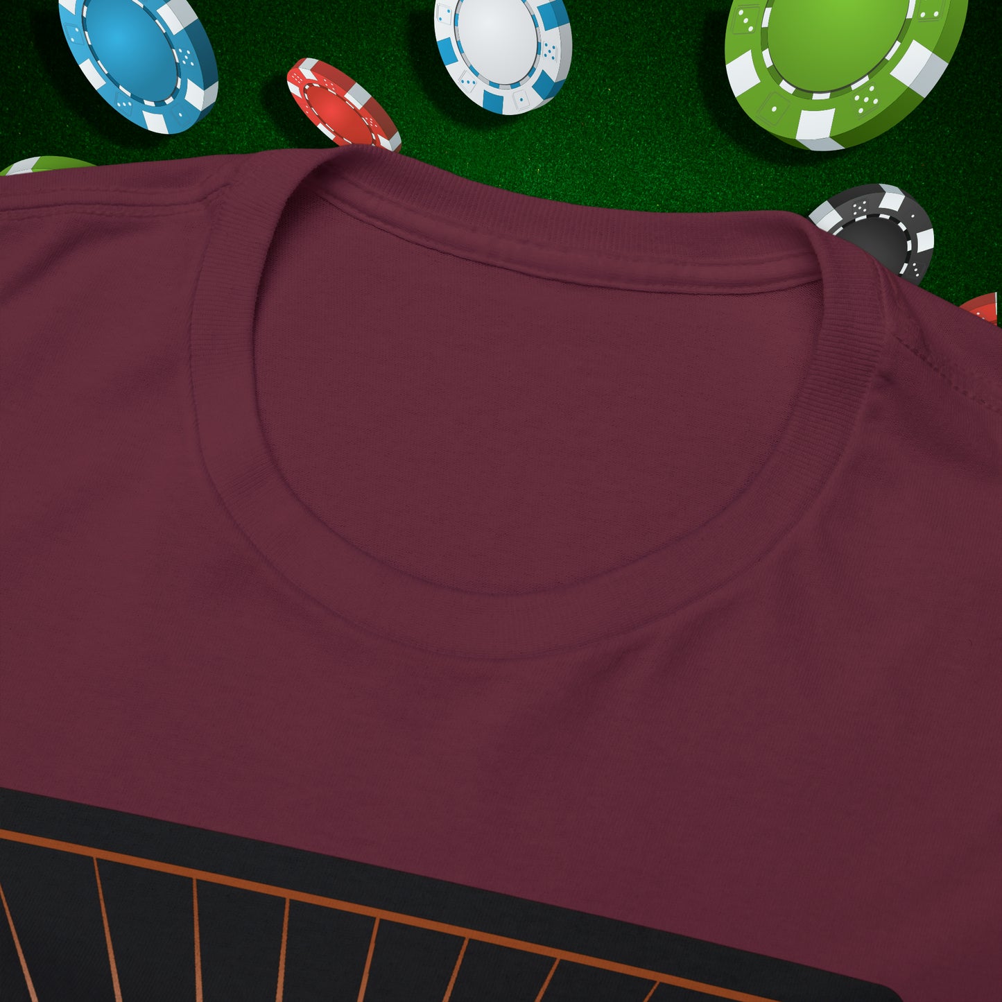 No Lucks Given Ace of Diamonds with Crossed Swords Copper Poker T-Shirt Must have Good Luck All-in