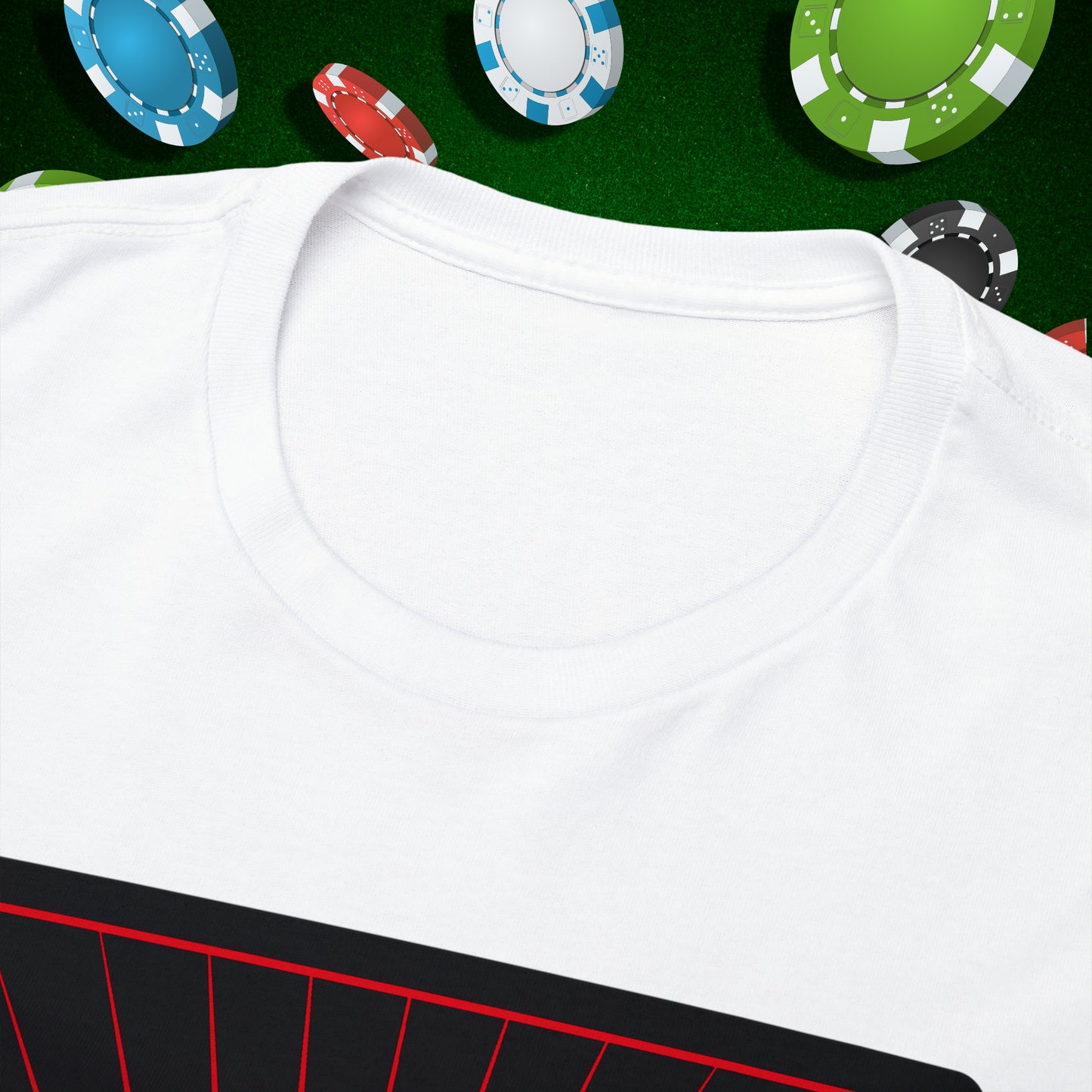 No Lucks Given Ace of Clubs card with two big axes Red Green Poker T-Shirt Must have Good Luck All-in