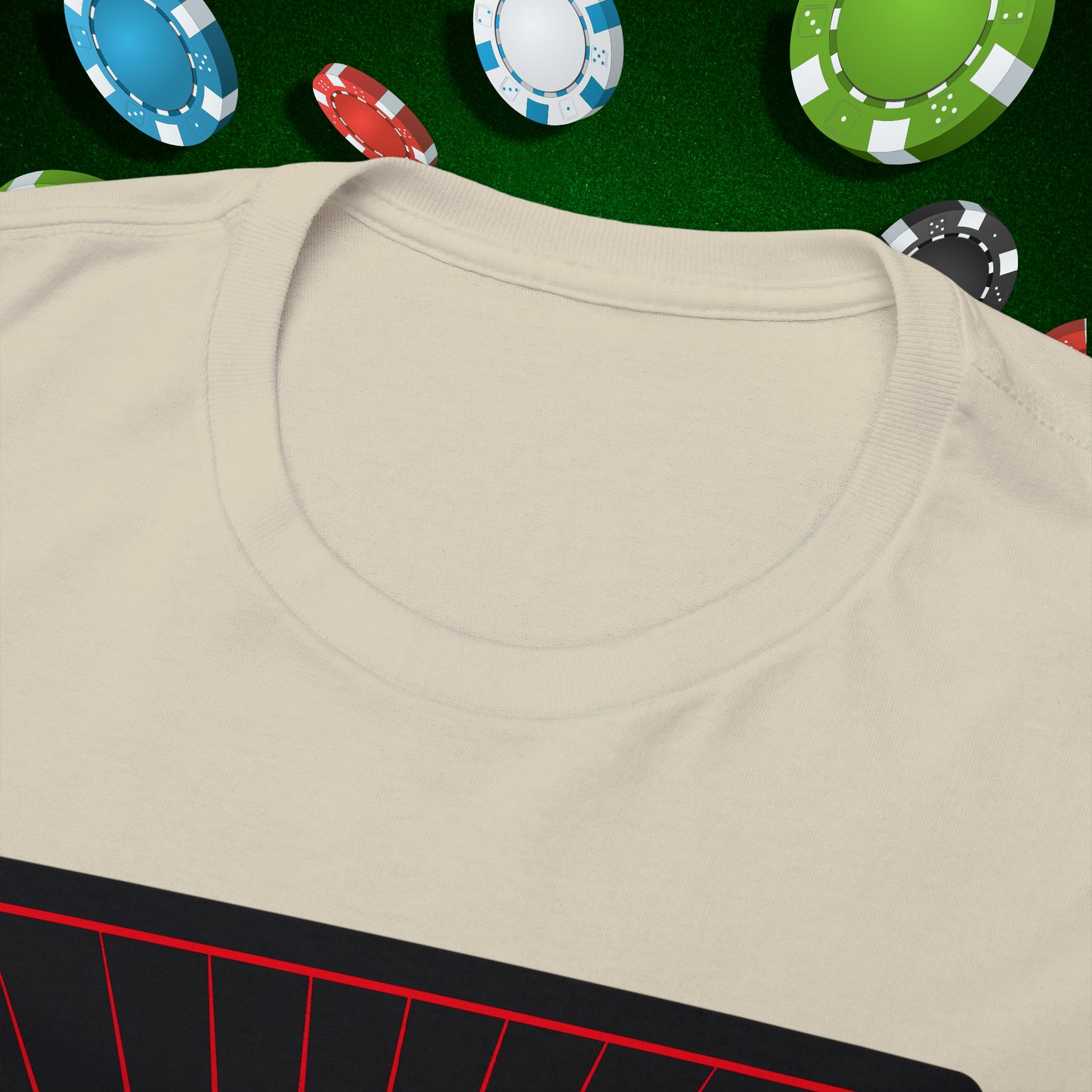 No Lucks Given Ace of Clubs card with two big axes Red Green Poker T-Shirt Must have Good Luck All-in