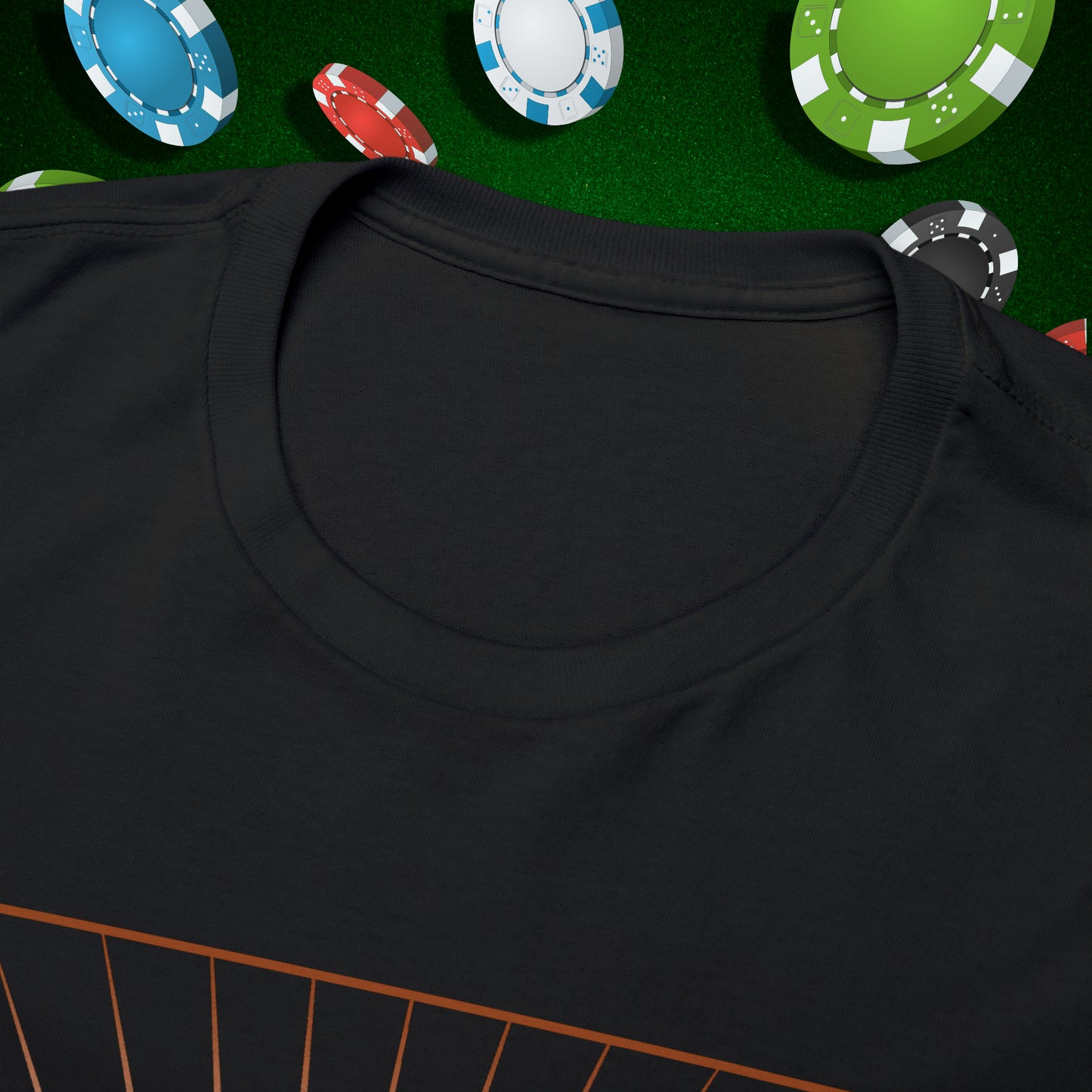 No Lucks Given Ace of Diamonds with Crossed Swords Copper Poker T-Shirt Must have Good Luck All-in