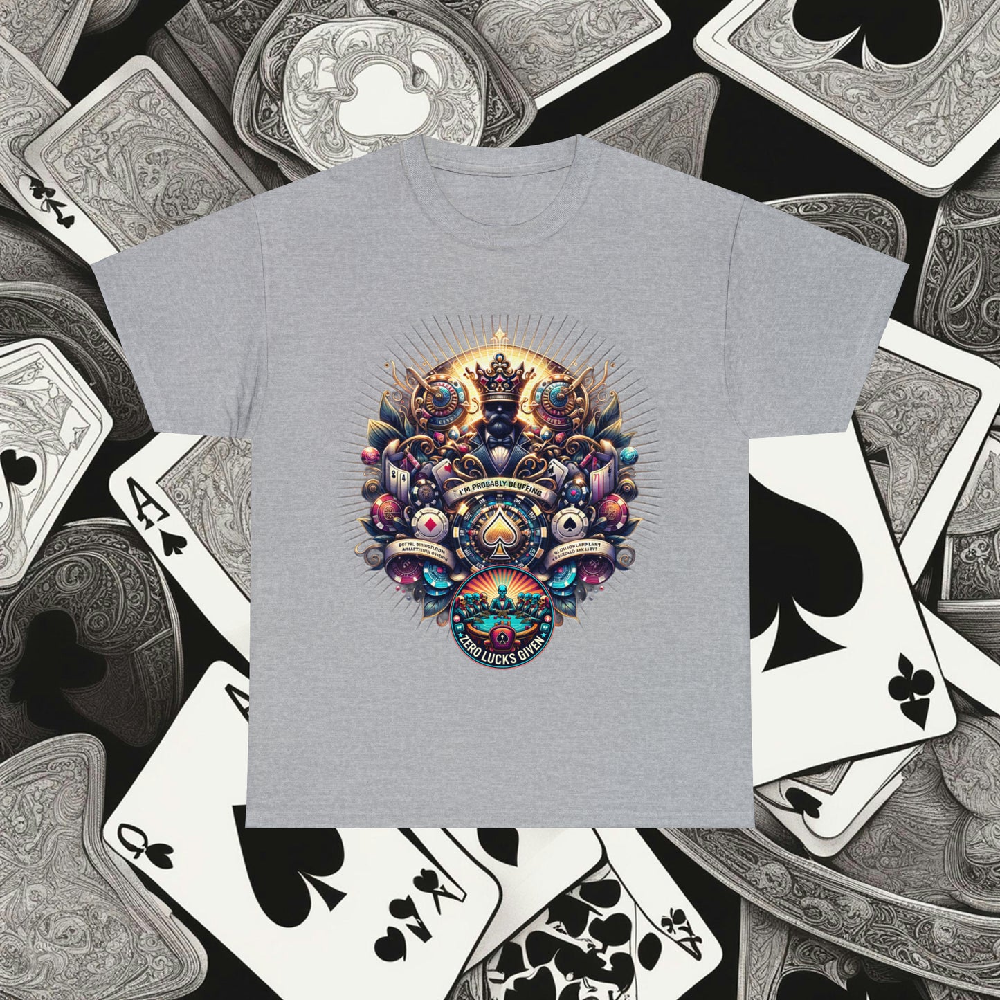 I'm Probably Bluffing unisex heavy cotton tee Poker Apparel