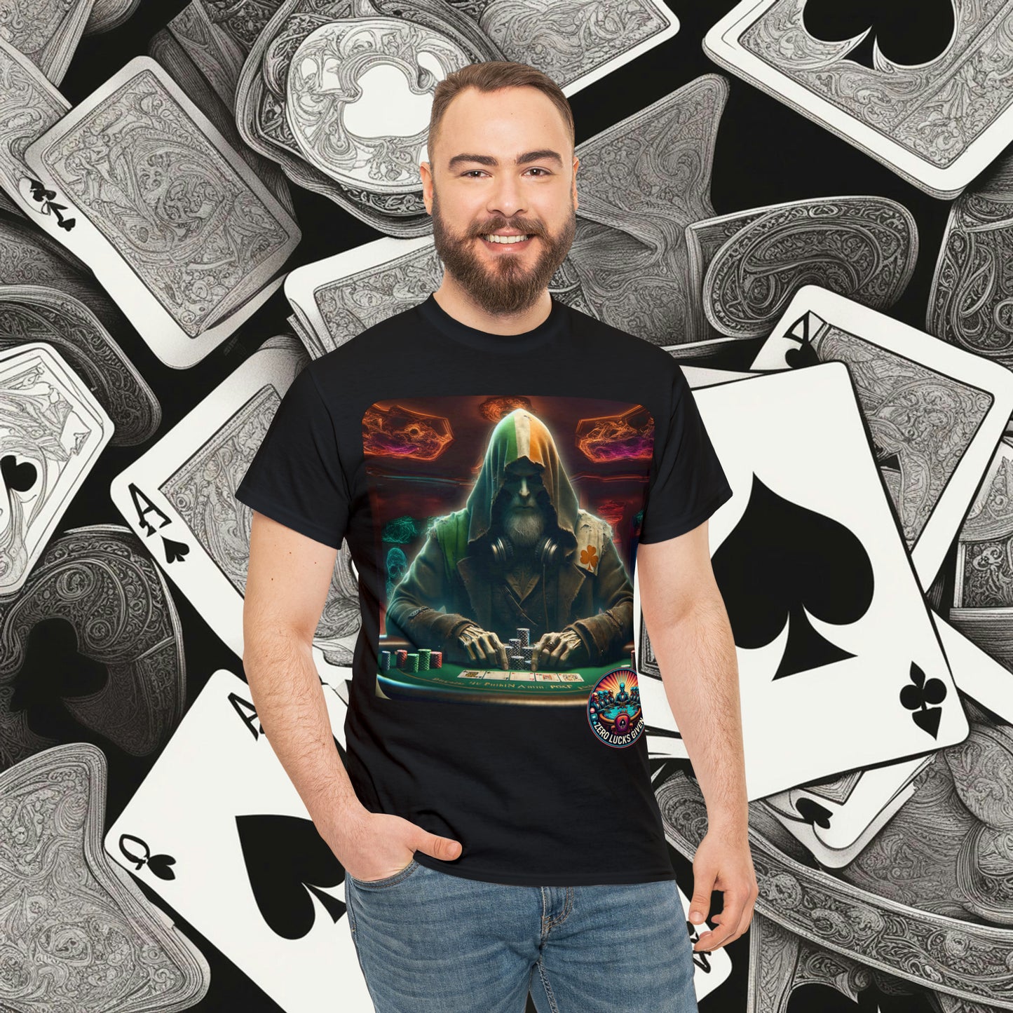 Irish Poker Player Celtic unisex heavy cotton tee Poker Apparel