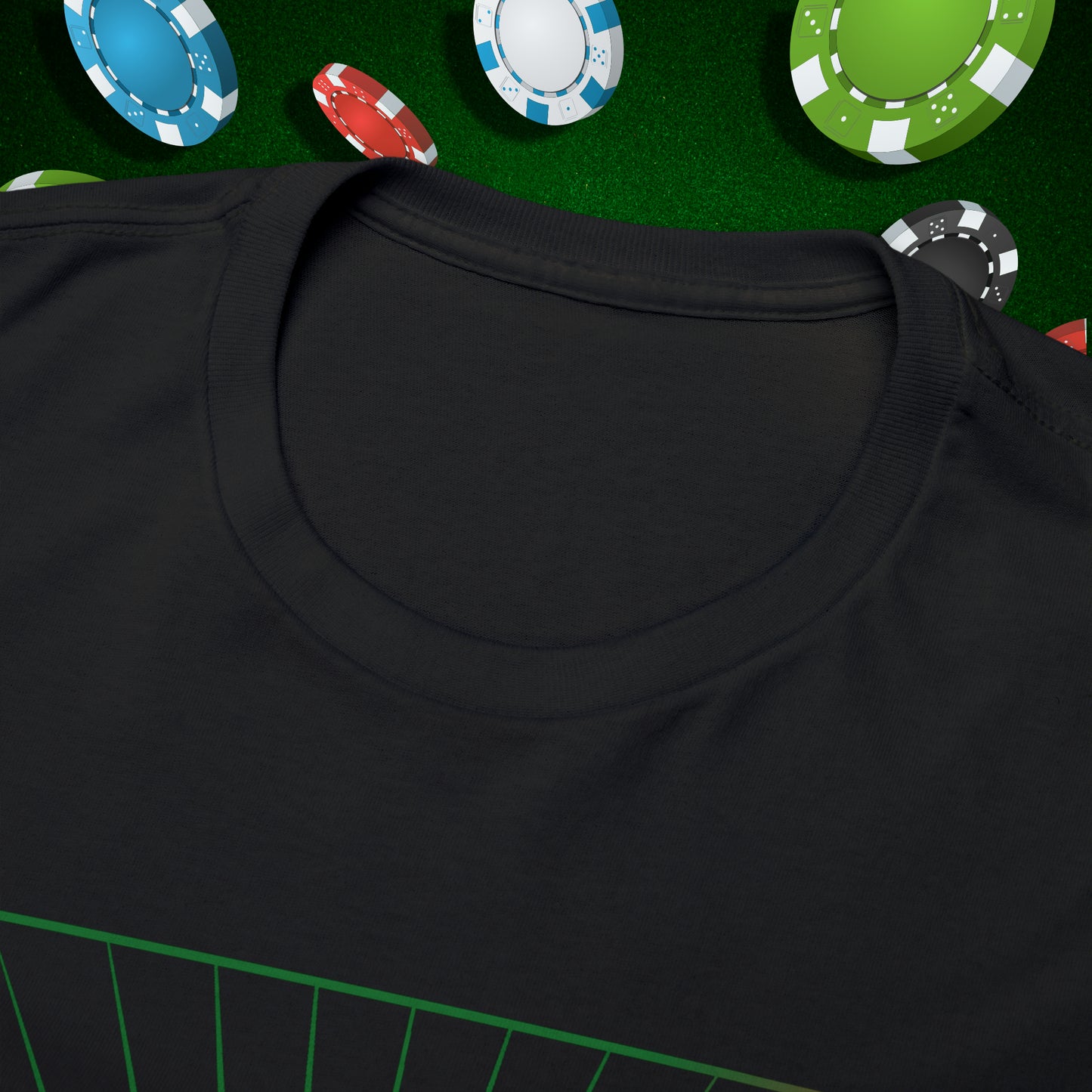 No Lucks Given Ace of Hearts card with two big axes Green Red Poker T-Shirt Must have Good Luck All-in