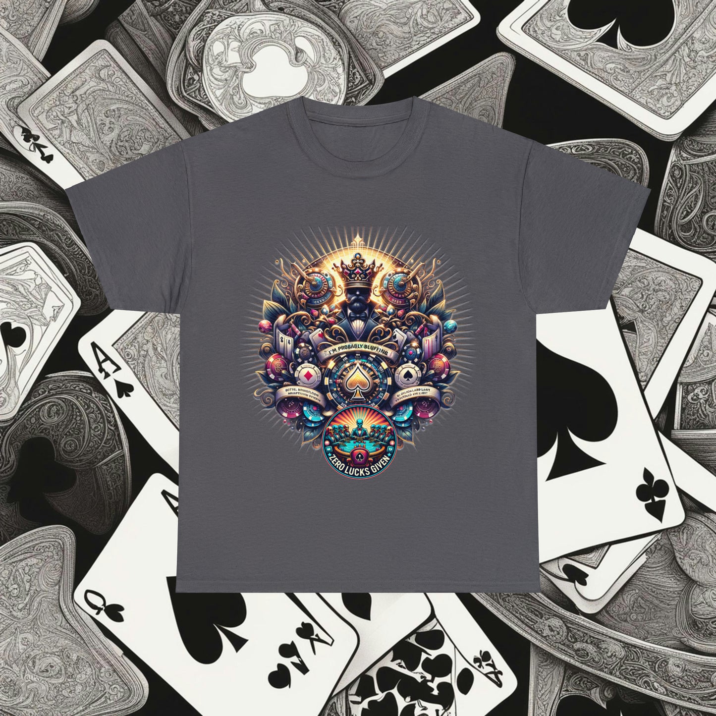 I'm Probably Bluffing unisex heavy cotton tee Poker Apparel