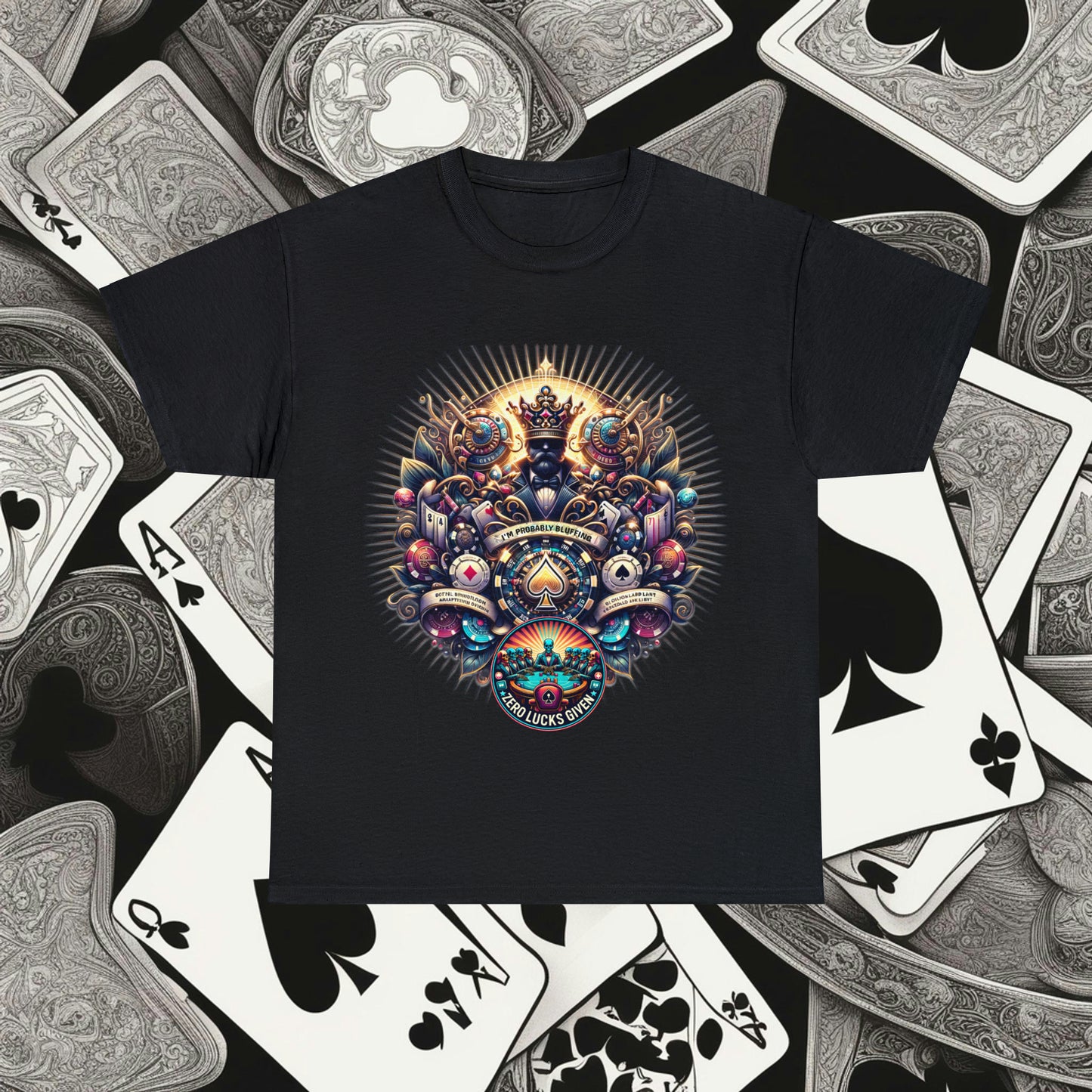 I'm Probably Bluffing unisex heavy cotton tee Poker Apparel