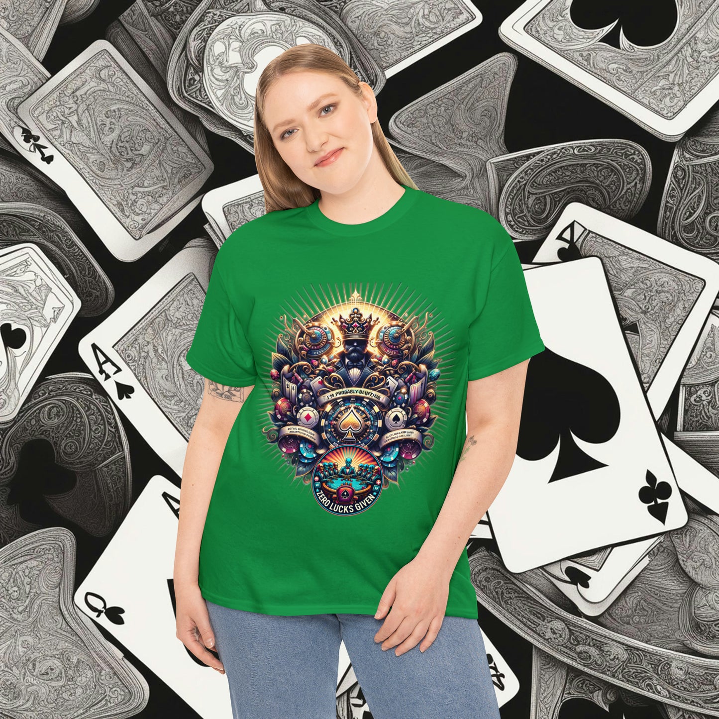 I'm Probably Bluffing unisex heavy cotton tee Poker Apparel