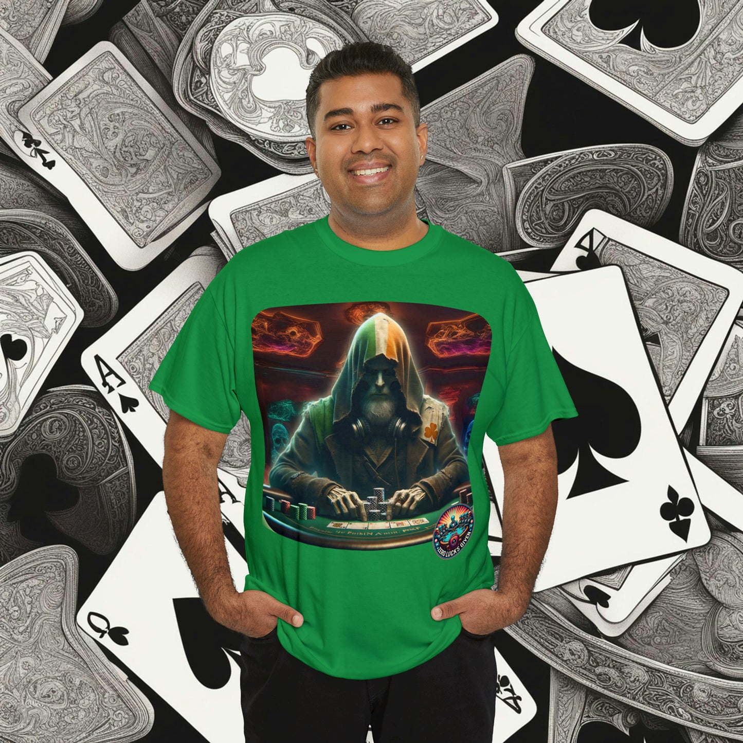 Irish Poker Player Celtic unisex heavy cotton tee Poker Apparel